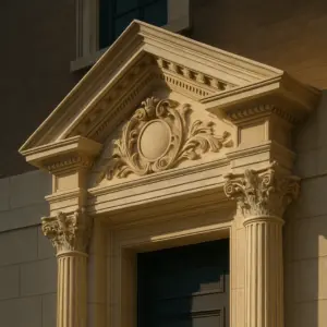 exterior door pediment